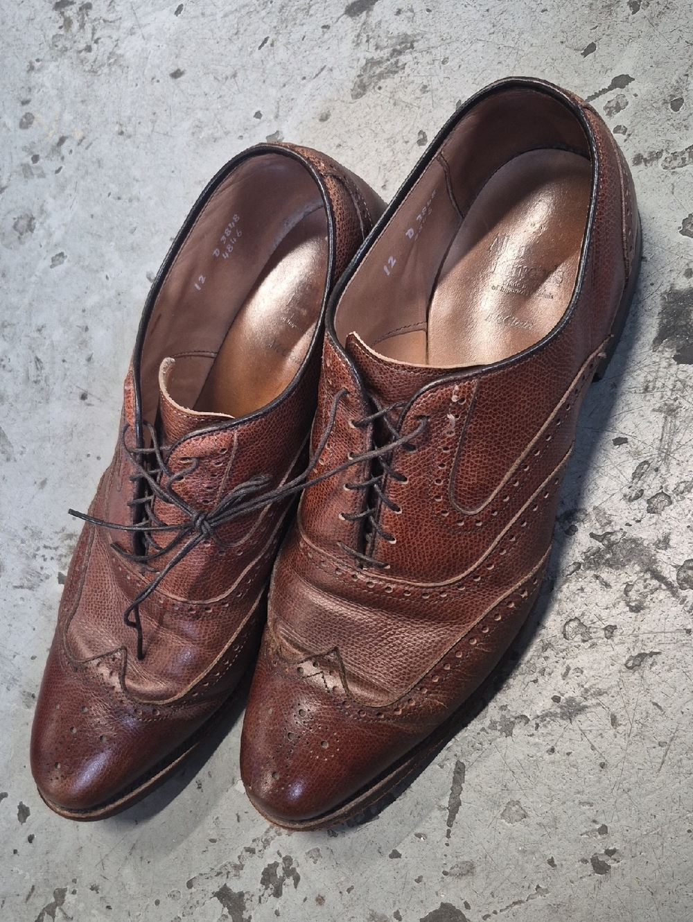 Allen Edmonds Brown Leather Wingtip Oxfords